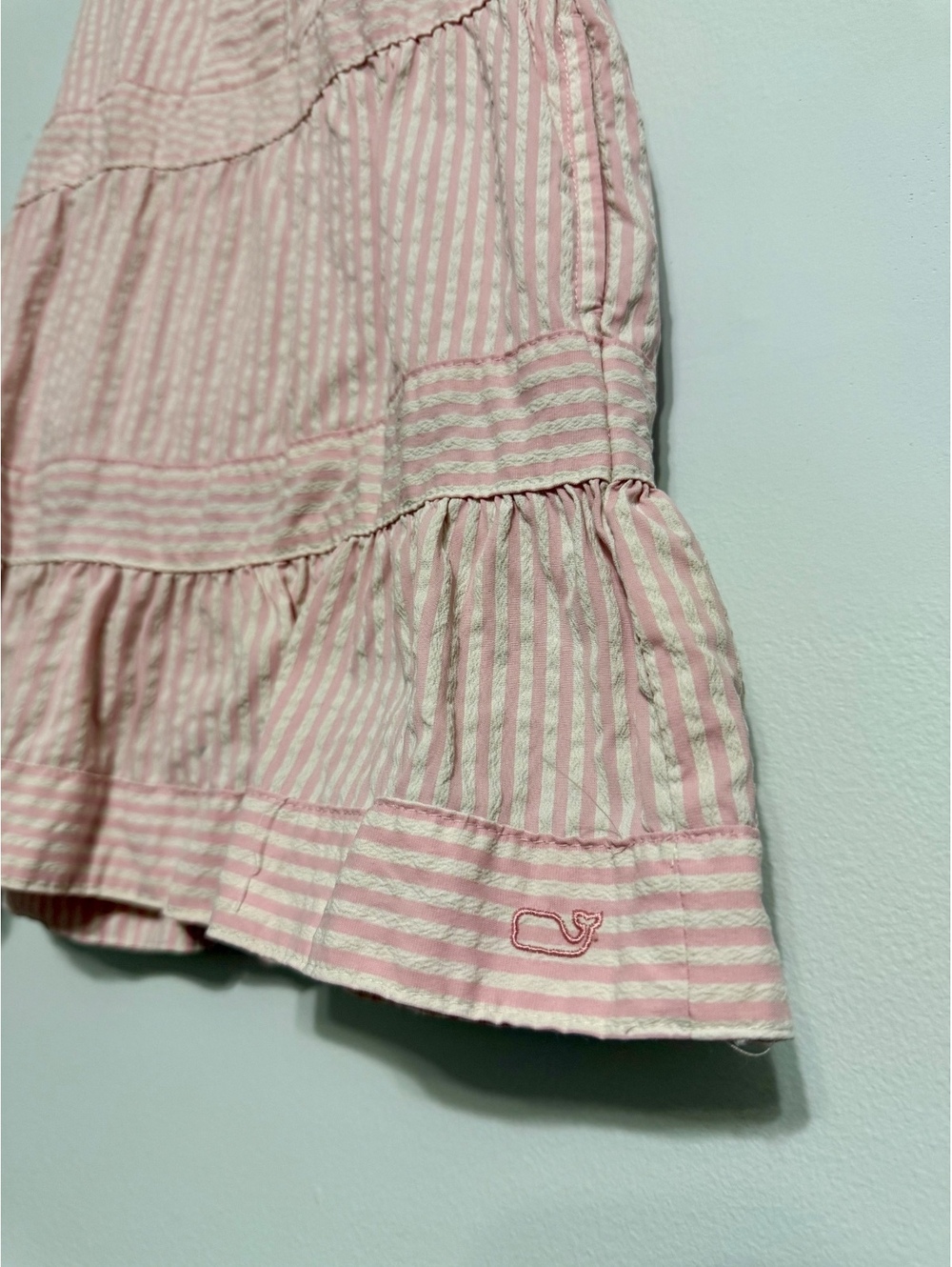 Vineyard Vines Girls' Pink and White Striped Tilly Harbor Dress Size 2T - Picture 2 of 6